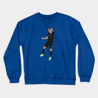 raheem sterling celebrating hat trick Crewneck Sweatshirt